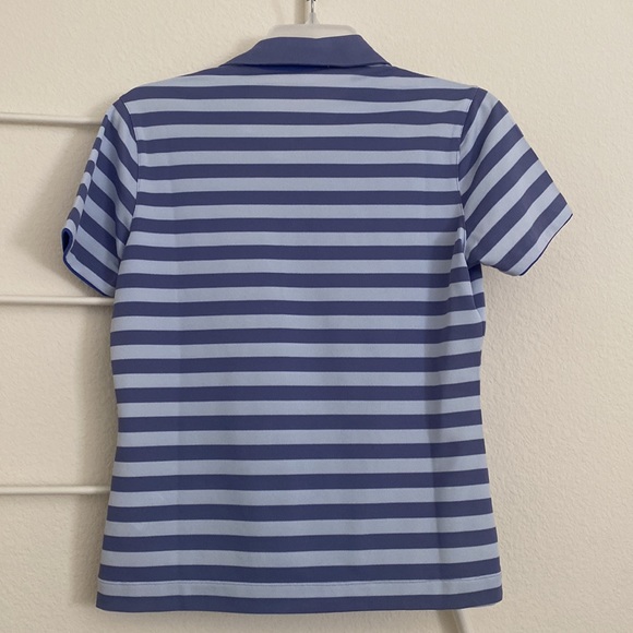NWT NIKEGOLF FITDRY Polo Shirt Blue & Light Gray Stripes SZ S - Picture 3 of 4